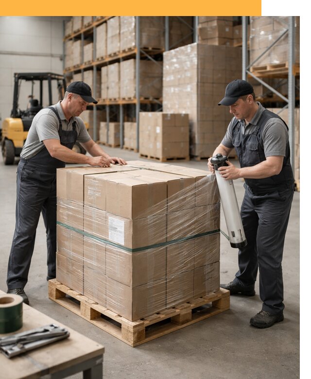 Упаковка и паллетирование грузов от 3547 руб: защита и крепление