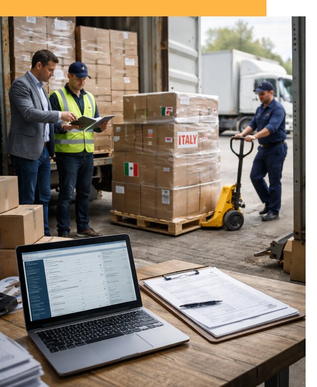 Доставка грузов из Италии: морские и авиаперевозки от 18239